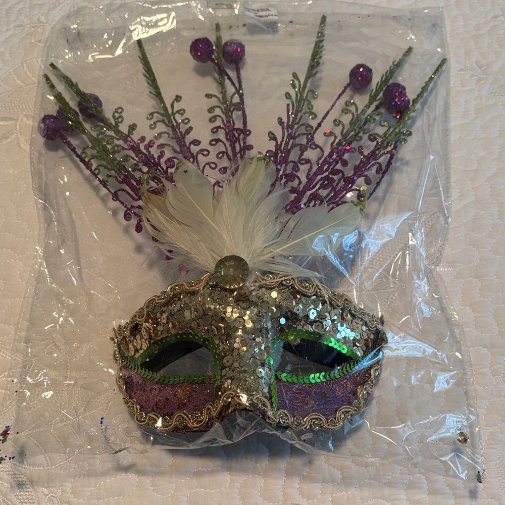 NEW! Purple and Gold Masquerade Mask